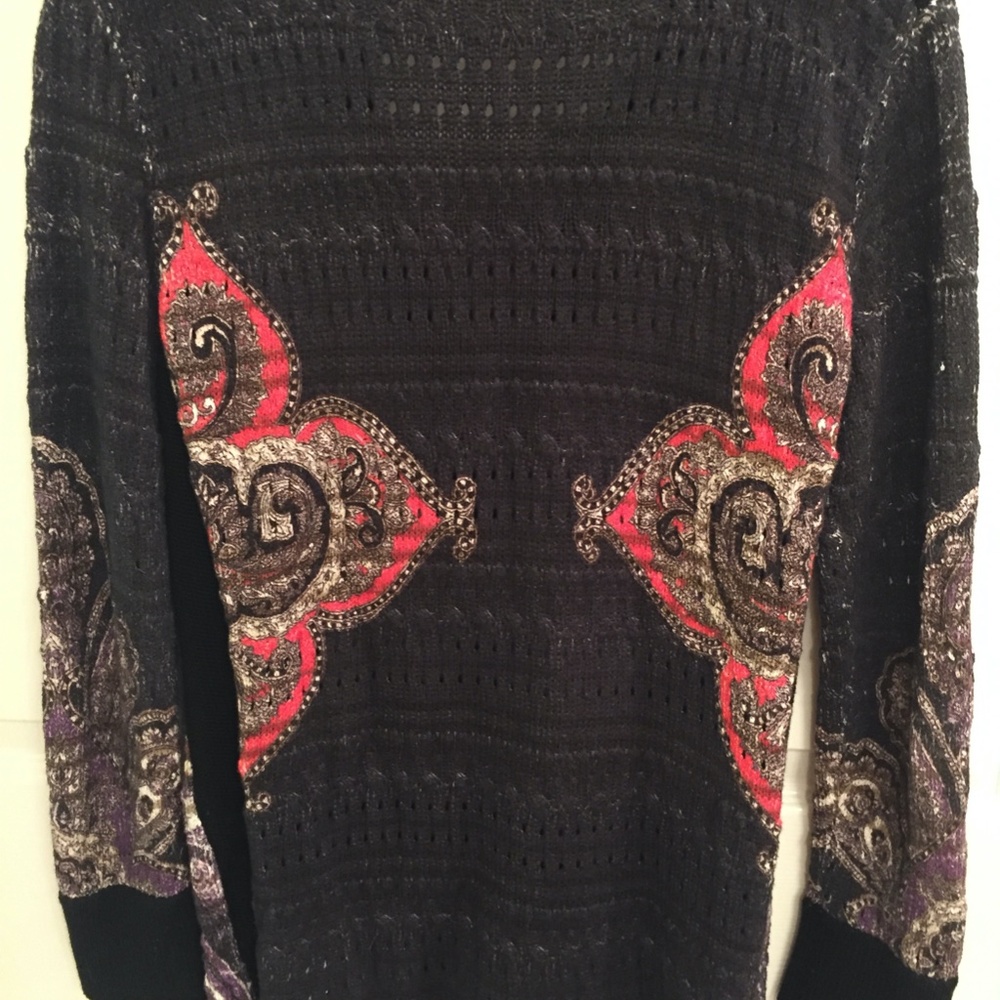 ETRO Sweater Jacket long sleeve w/ buttons, size 44 made in Italy - Picture 7 of 8